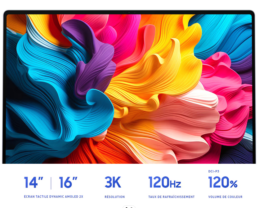 Samsung Galaxy Book4 Edge - Qualcomm Snapdragon X Elite X1E-80-100  - 512 Go SSD - eUFS - 14" écran tactile 2880 x 1800 / WQXGA+ - Win 11 Home