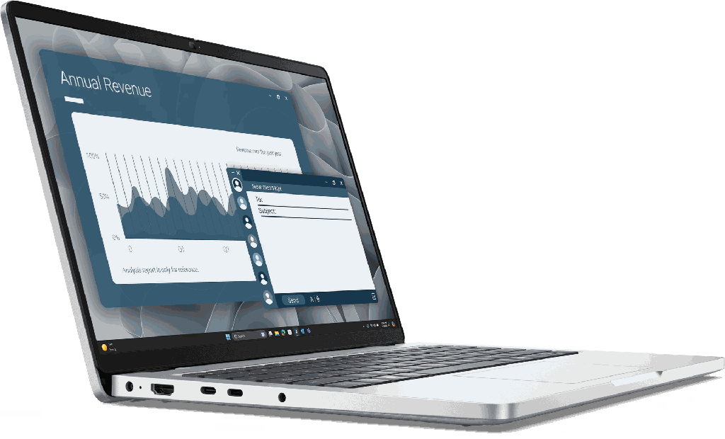 Dell Pro 14 PC14255 - AMD Ryzen AI 7 350 - 16Go - 256Go SSD - 14" FHD+ 1920 x 1200 - Windows 11 Pro 