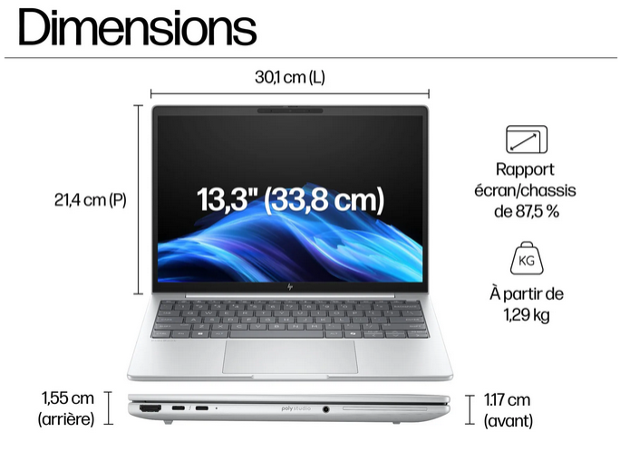 HP - EliteBook 8 G1i 13 Notebook AI + Carepaq 