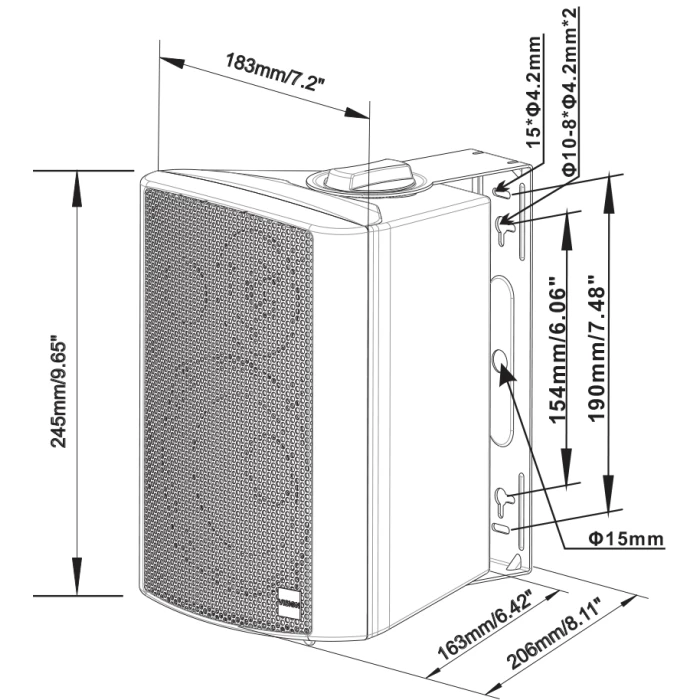 Paire de haut-parleurs actifs 54 W 