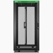 Rack EasyRack 600mm/24U/1200mm avec toit, panneau latéral, roulettes, noir