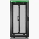 Rack EasyRack 600mm/24U/1200mm avec toit, panneau latéral, roulettes, noir