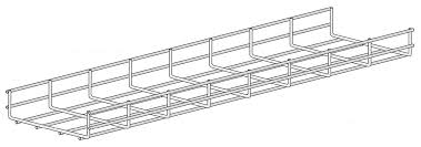 Chemin de câbles en Acier électrogalvanisé, taille 3 m x 200 mm x 60 mm (Pack de 4 unités)