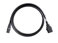 Paquet de six câbles SecureLock, 1M,  H05W 1.0/3C, 1 x IEC C-14, 1 x IEC C-13, Noir (copie)
