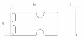  Toolless mount bracket straight for 1 PDU 