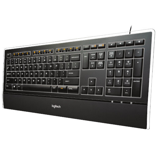   CLAVIER RETROECLAIRE TOUCH K740 NOIR - FILAIRE -AZERTY FR FR 