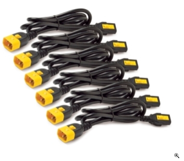 NetShelter - Kit cordon d'alimentation - Verrouillable - 6 câbles - noir - 1,22m